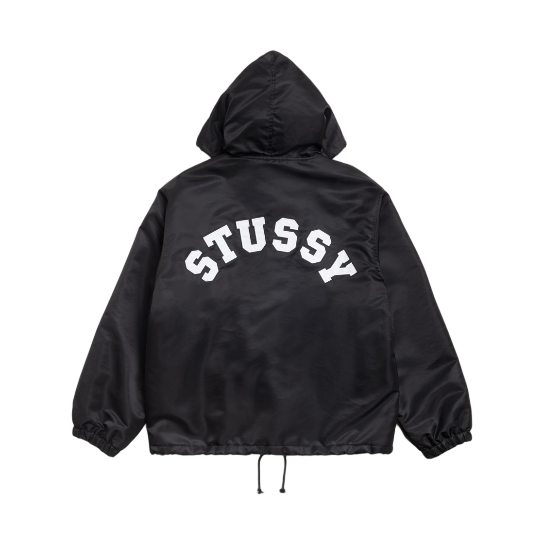 115909 Stussy Hooded Coaches Jacket Black