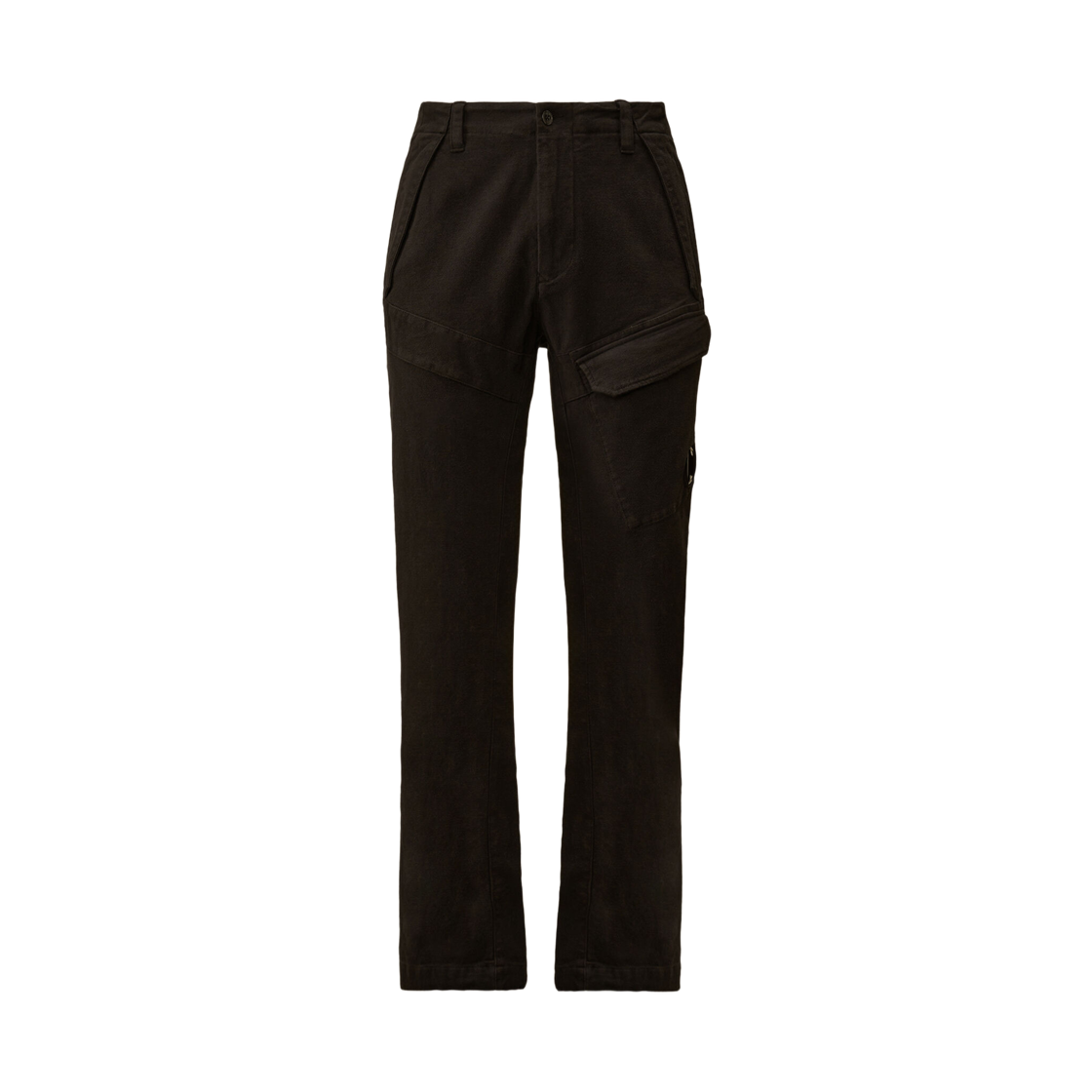 19CMPA234A110482G999 C.P. Company Moleskin Stretch Cargo Pants Black - 25FW