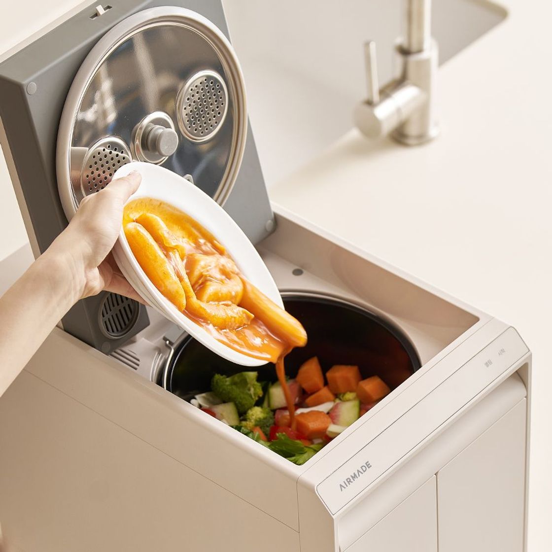 에어메이드 듀얼 히팅 음식물 처리기_4.5L_THE BRIX AFC-451 베이지(AIRMADE Dual Heating Food Waste Disposer_4.5L_THE BRIX AFC-451 BEIGE) - 4