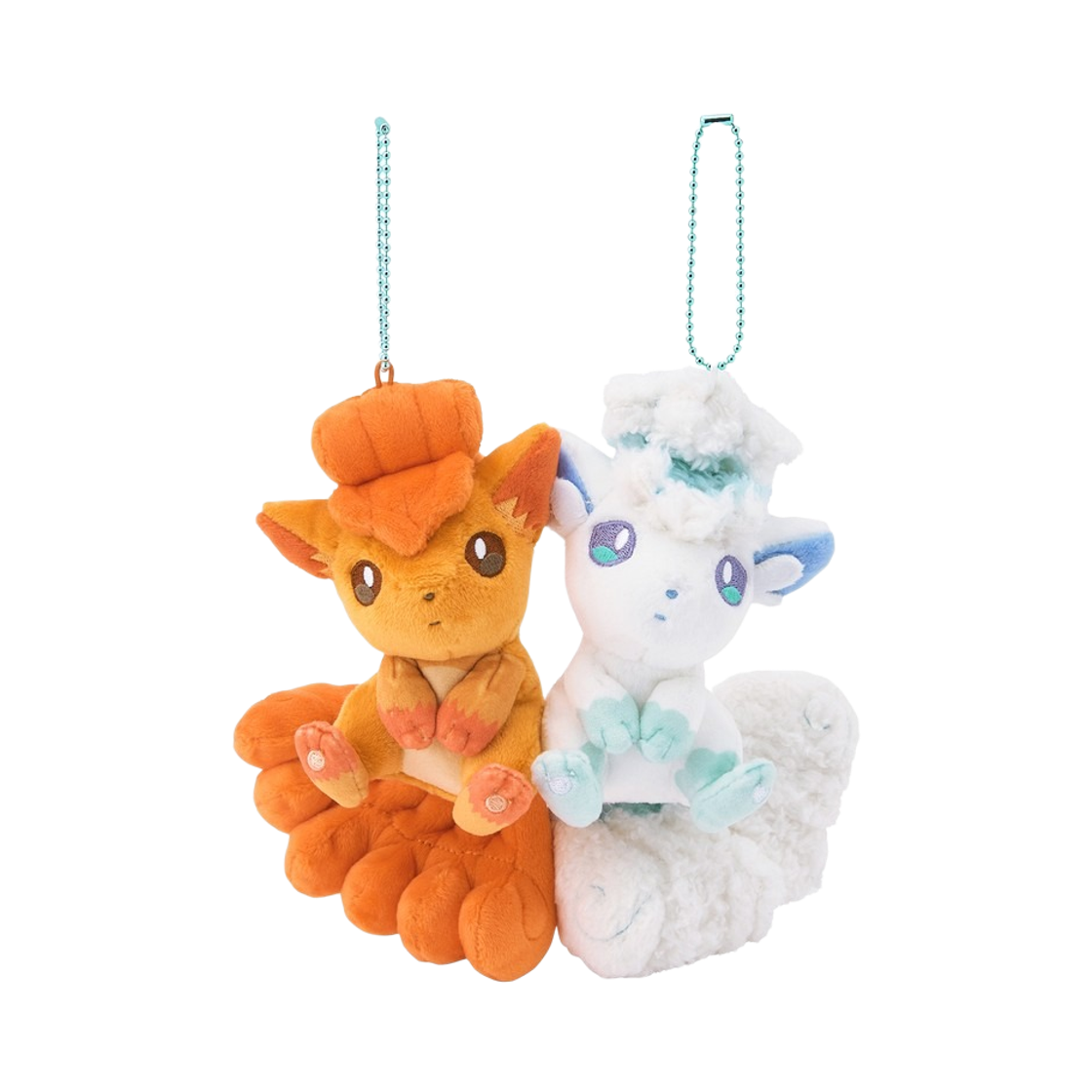 포켓몬 센터 자석 마스코트 키링 너랑 나랑 식스테일(Pokemon Center Magnet Mascot Keyring Parallel Pairs Vulpix & Alolan Vulpix)