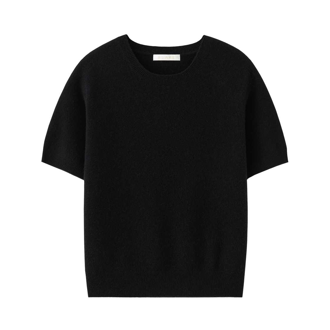 SBF1CK01WBK (W) Suare Woman Cash 10 Wool 90 Whole Garment Half Knit Black