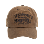 Stussy Mid-Depth Workgear Waxed Snapback Brown
