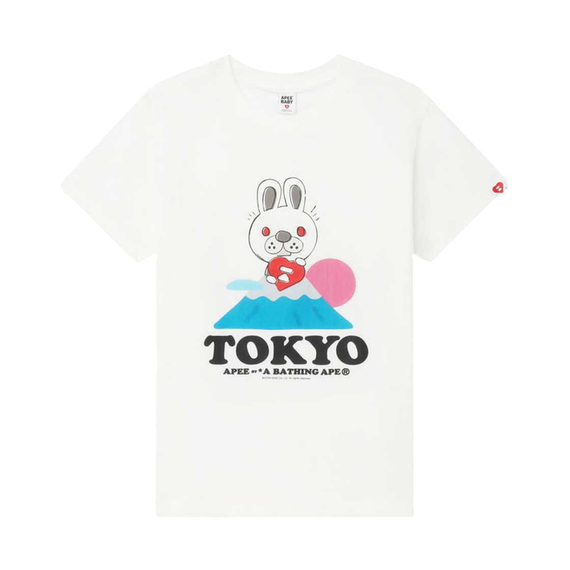 (W) 베이프 도쿄 에디션 티셔츠 #5 화이트((W) BAPE Tokyo Edition T-Shirt #5 White) - 1