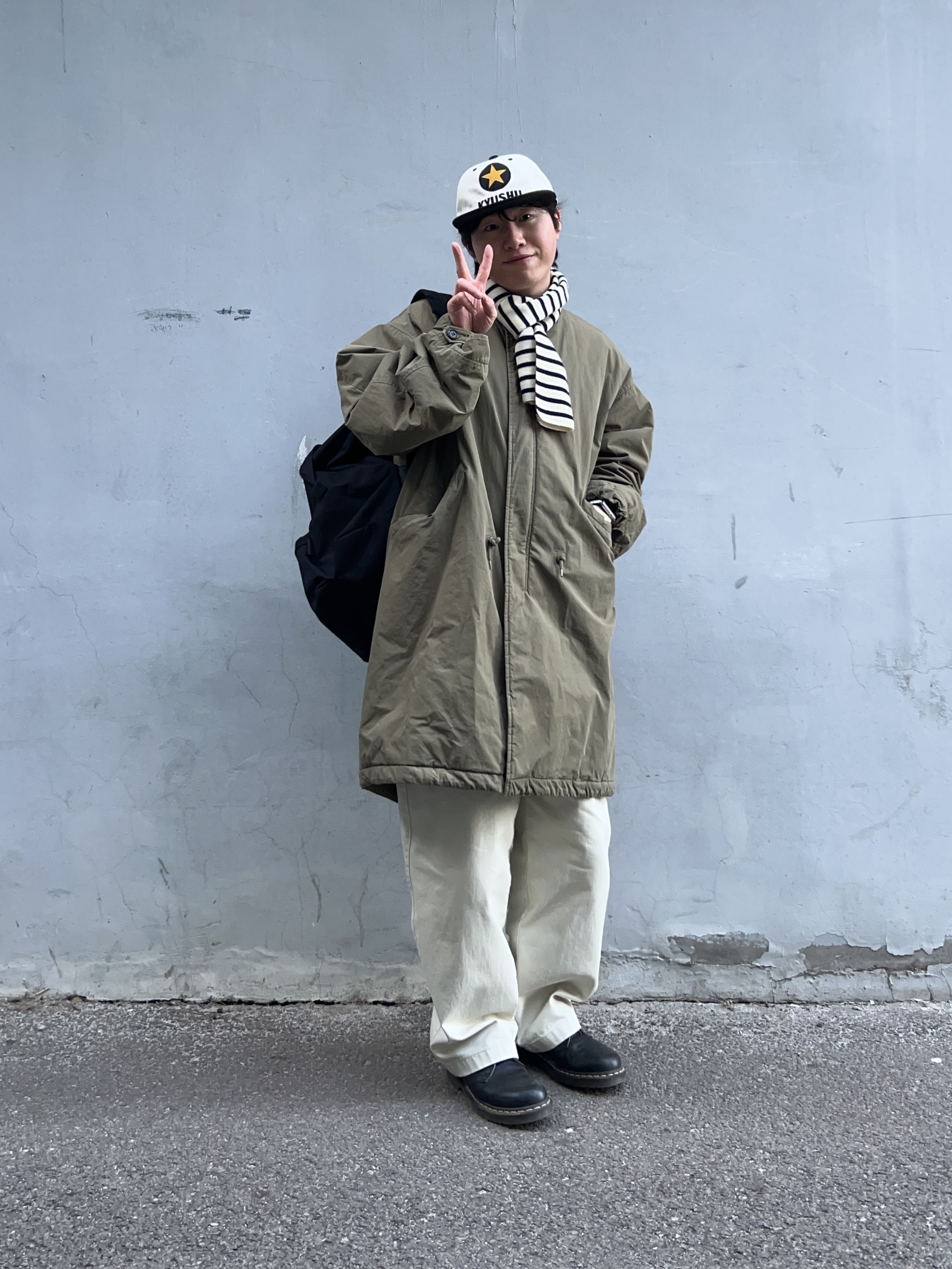 Aoiro KYUSHU Star ビール Cap, Comme des Garcons Homme Plus Nylon Backpack Large Black 착용 스타일 - 4