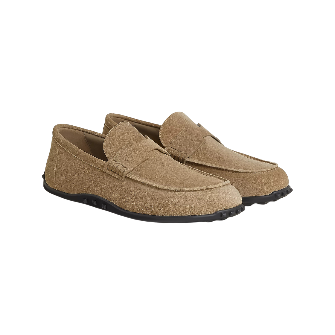 에르메스 레이지 로퍼 스웨이드 카프스킨 & 베쥬 사블르(Hermes Lazy Loafer Suede Calfskin & Beige Sable) - 2