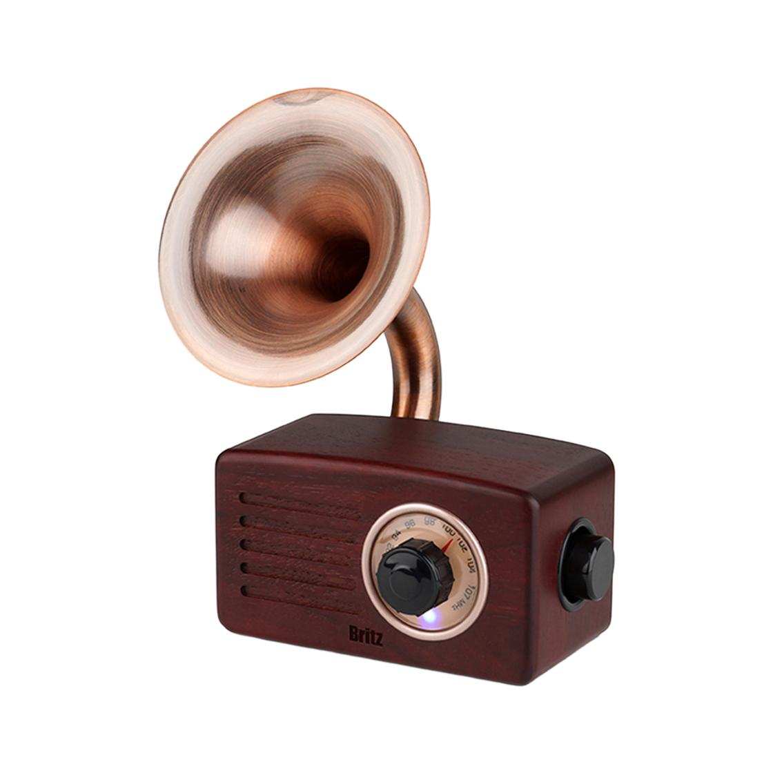 브리츠 Phono2 블루투스 Phono 스피커 브라운(Britz  Phono2  Bluetooth Phono Speakers  Brown)