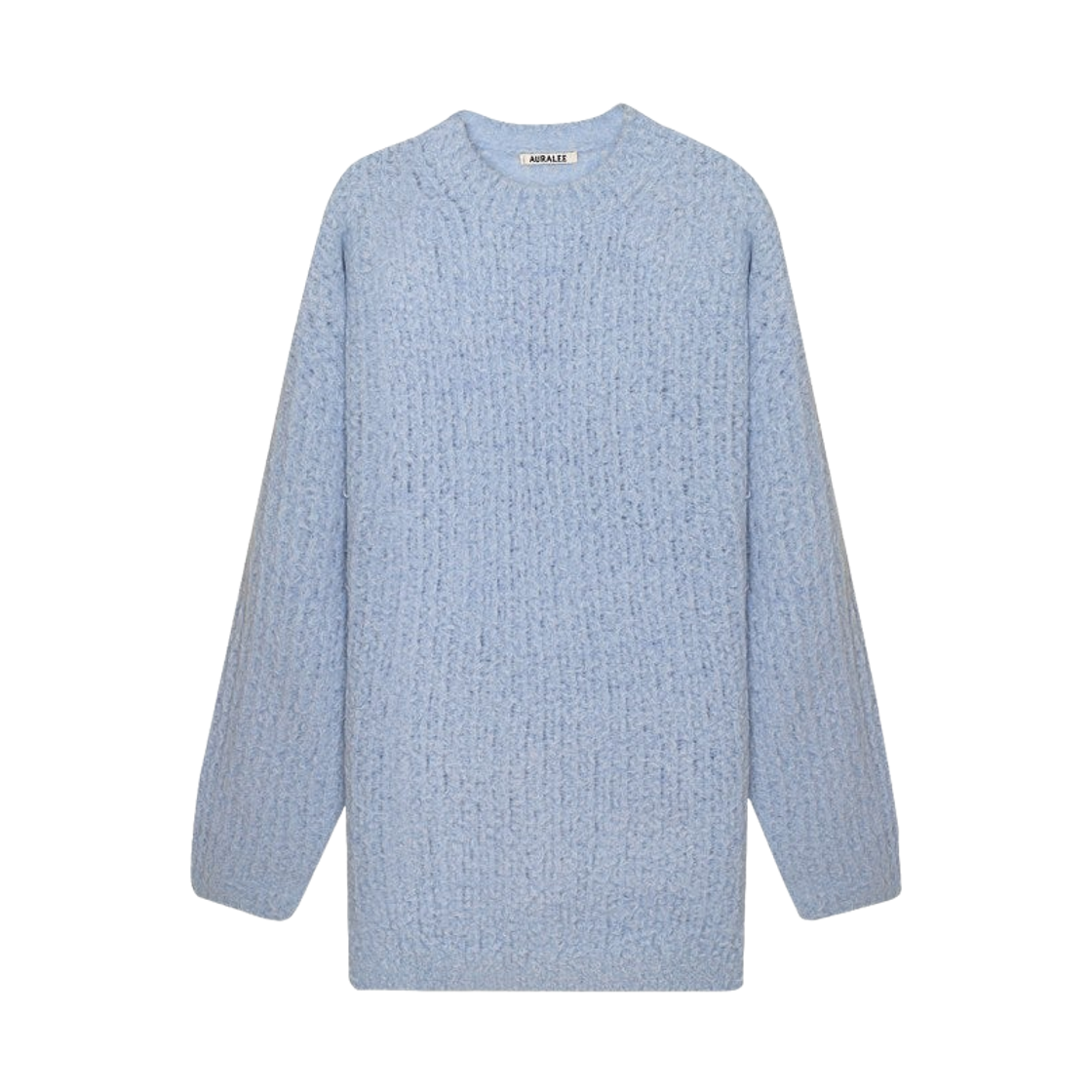A22AP02SR (W) Auralee Milled Wool Moal Knit Big P/O Light Blue