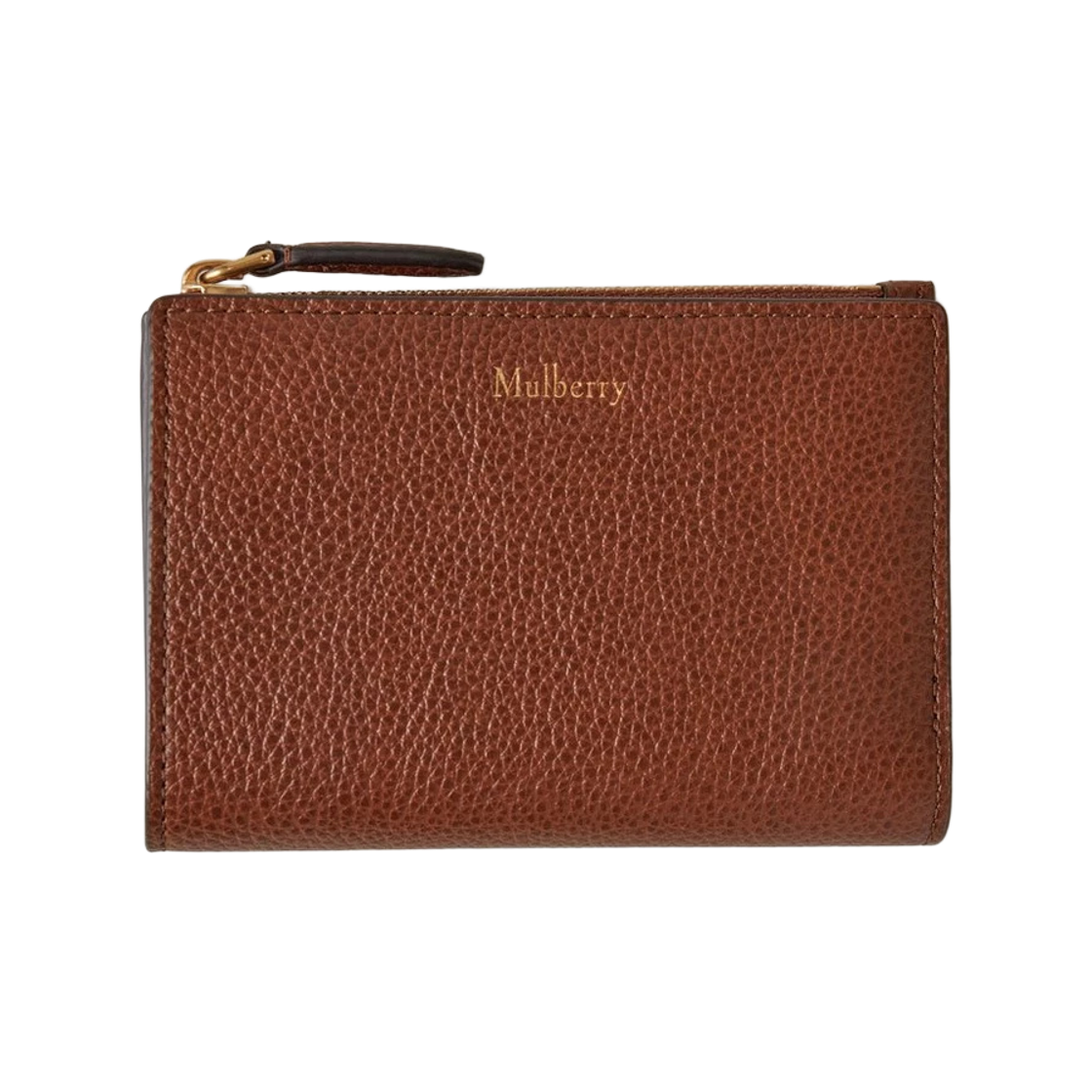 RL8282-552G110 Mulberry Continental Small Classic Grain Bifold Zipped Wallet Oak Two-Tone