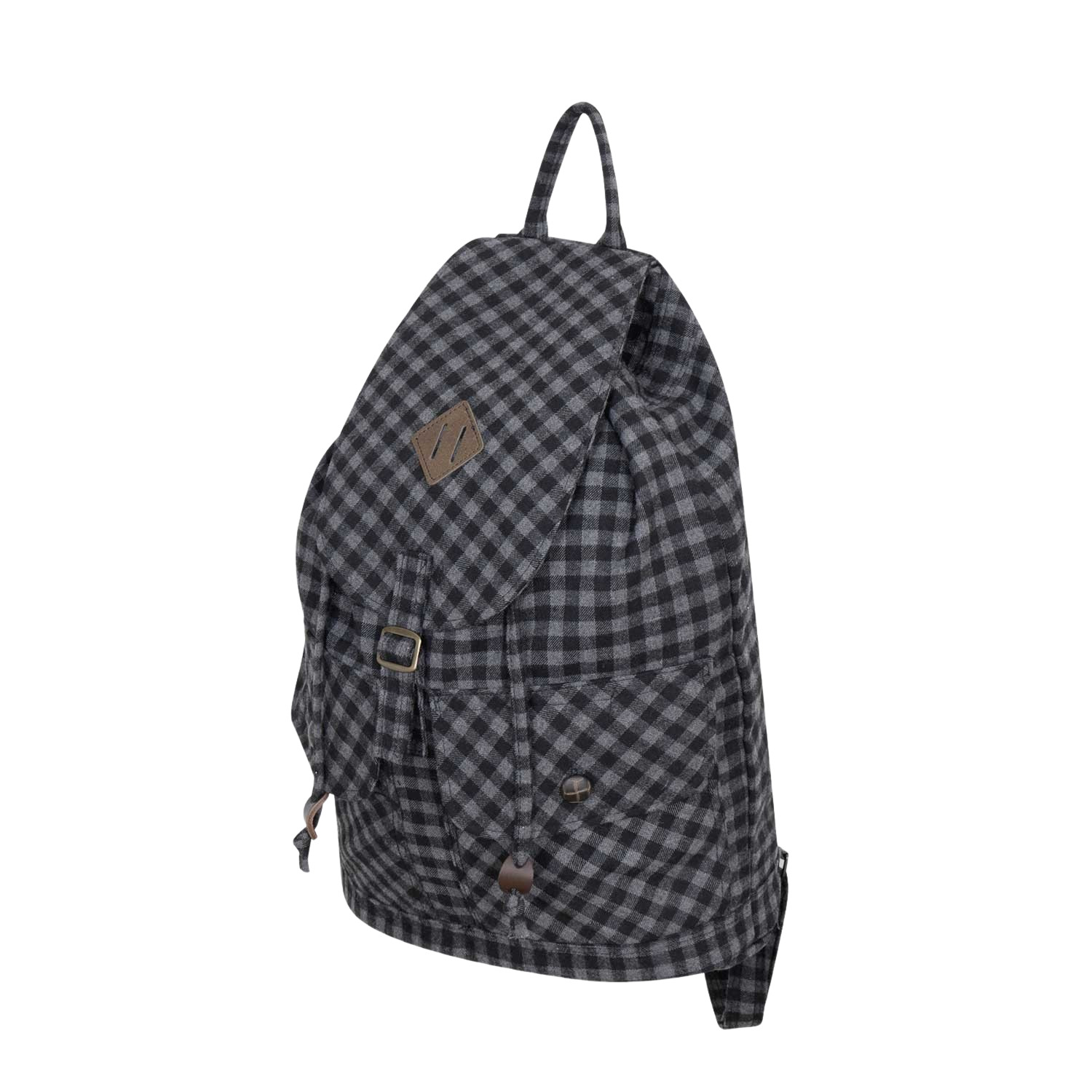 사파리스팟 저니 체크 백팩 블랙(Safarispot Journey Check Backpack Black) - 2