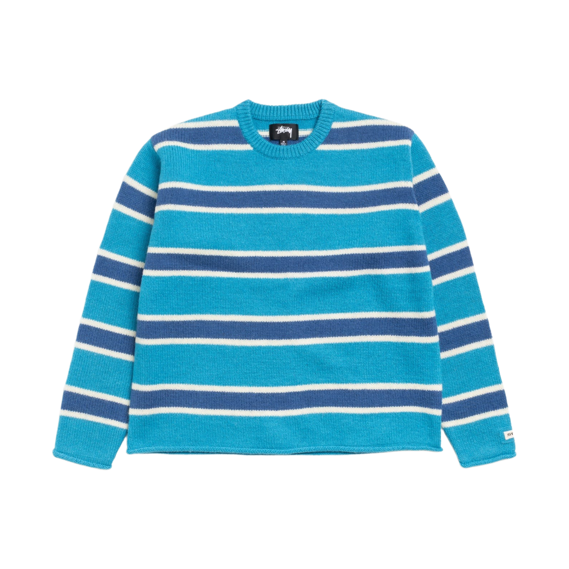 스투시 스트라이프 울 스웨터 블루(Stussy Striped Wool Sweater Blue) - 1