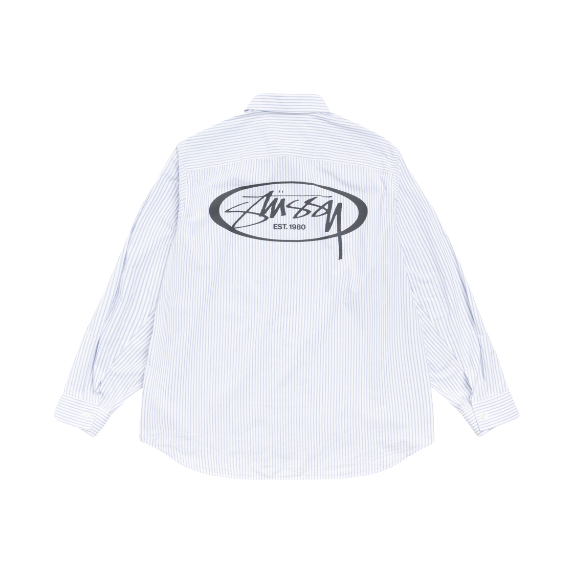 스투시 스탠다드 로고 셔츠 블루 스트라이프(Stussy Standard Logo Shirt Blue Stripe) - 2