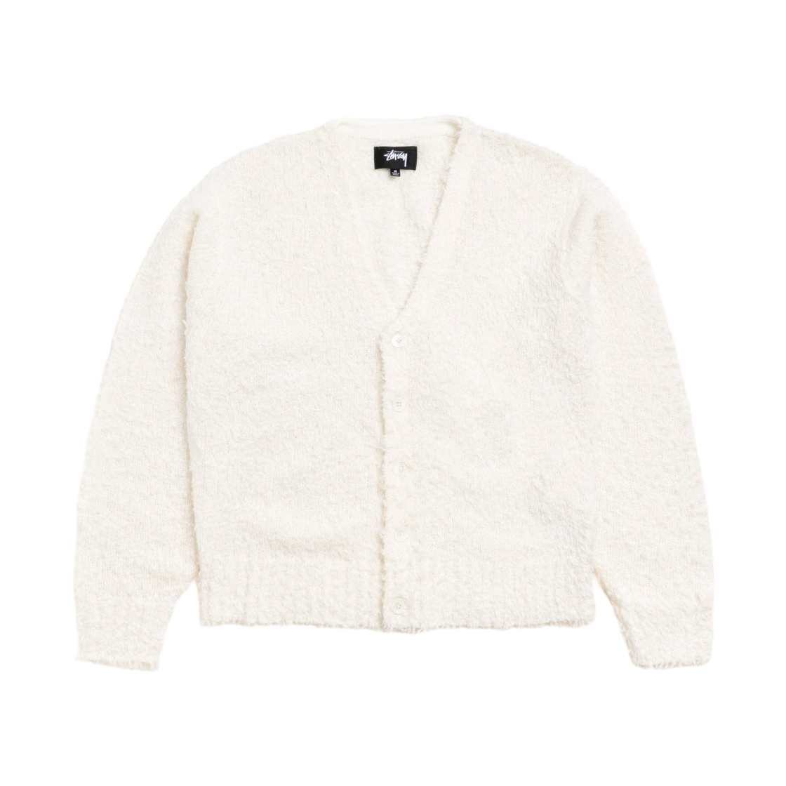 117291 Stussy Textured Cardigan Off White