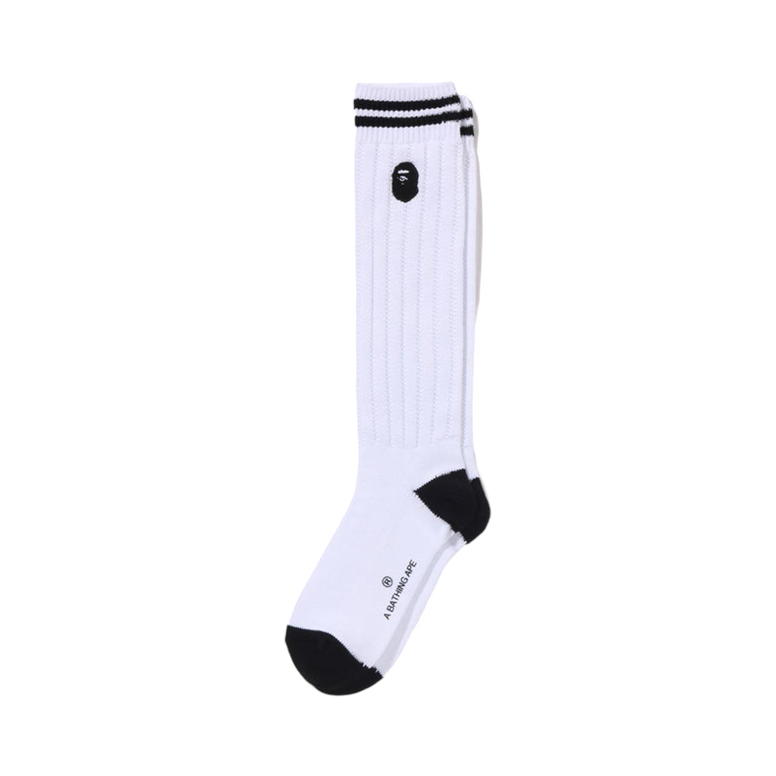 - (W) BAPE College Long Socks White