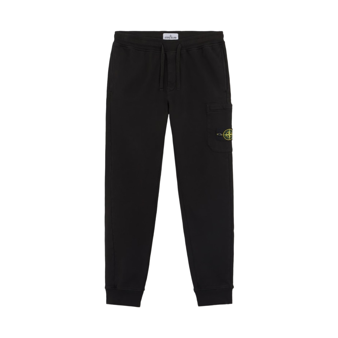 L1S1562000-10S0051-V0029 Stone Island 6200010 Organic Cotton Fleece Cargo Pocket Details Slim-Fit Jogger Black - 26SS
