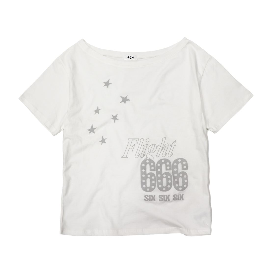 TS005 DEFYCLUBROBBERS Flight 666 Tshirts Ivory