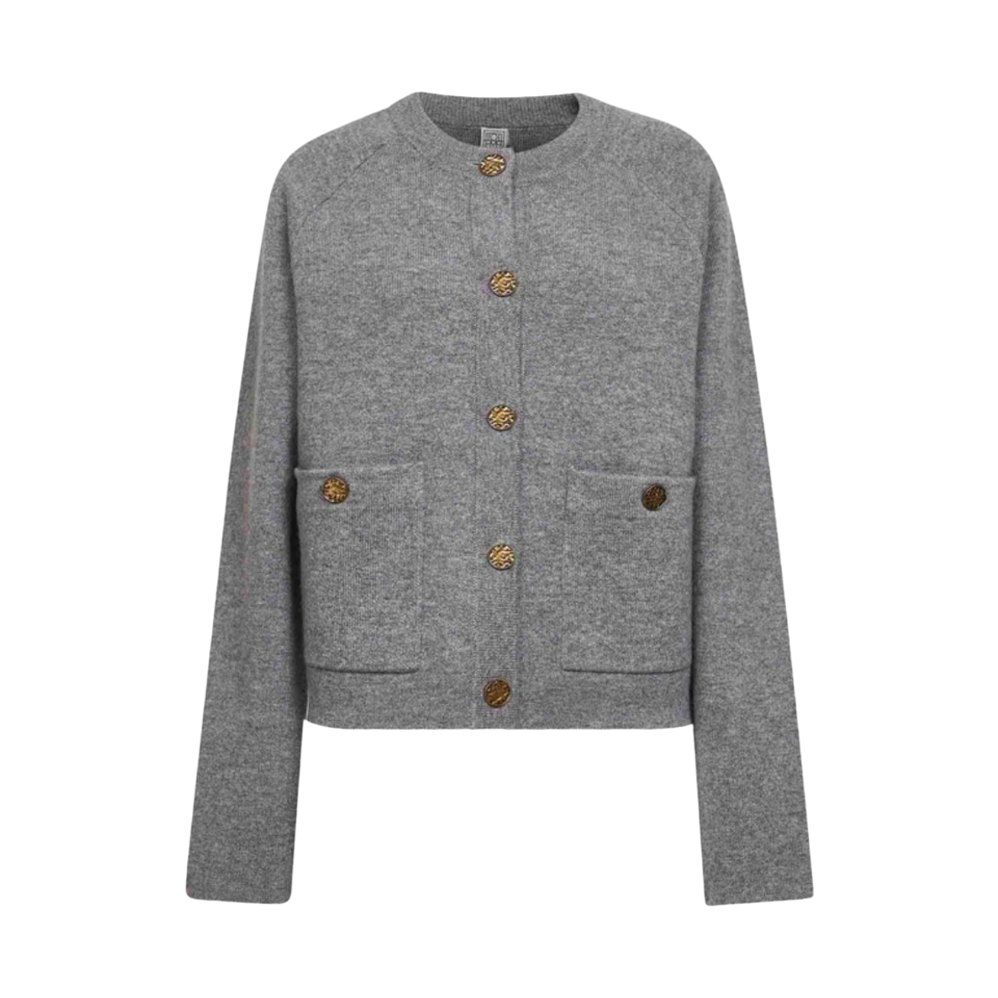 254-WRT4357-YA0126-074 (W) Toteme Cashmere Cardigan Grey