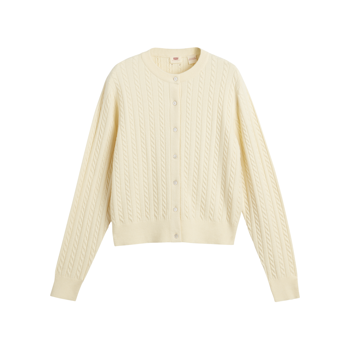 0037P-0016 Levi's Supersoft Crewneck Cardigan Neutral