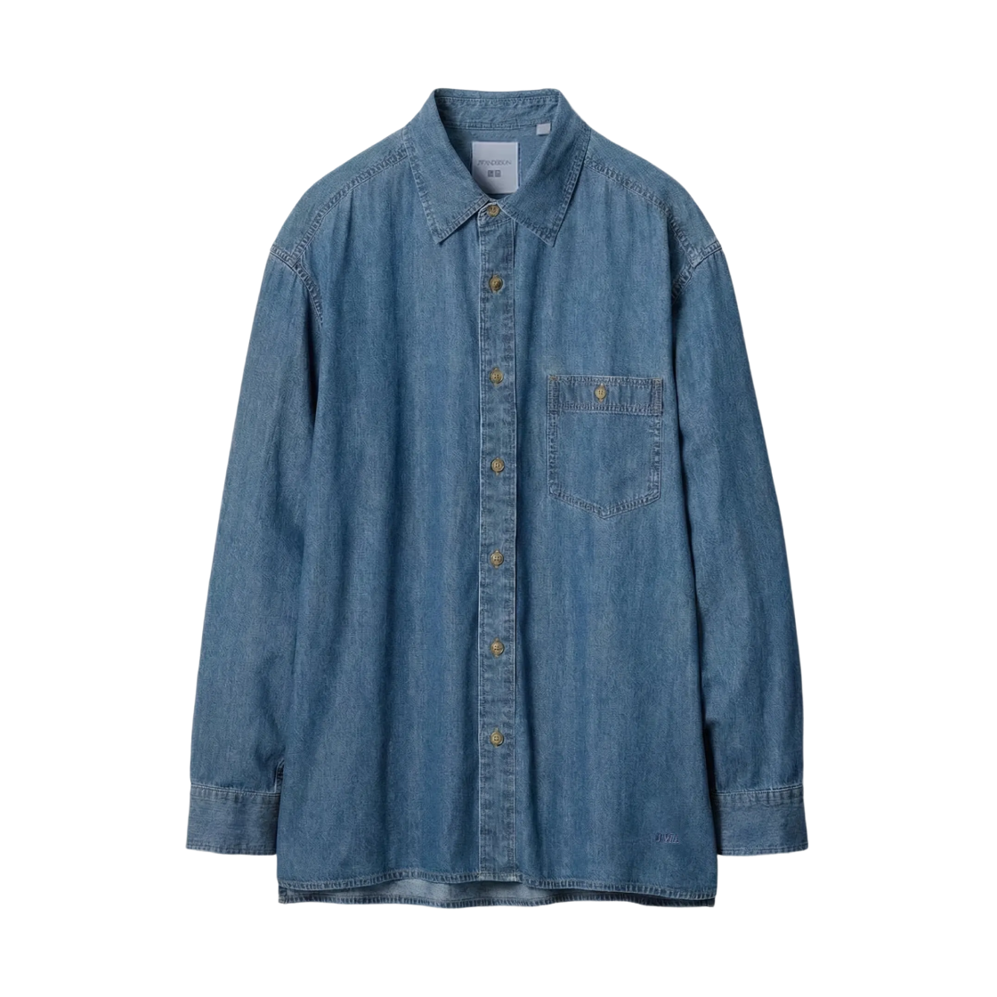 유니클로 x JW 앤더슨 라이트 데님 오버사이즈 셔츠 블루(Uniqlo x JW Anderson Light Denim Oversized Shirt Blue)