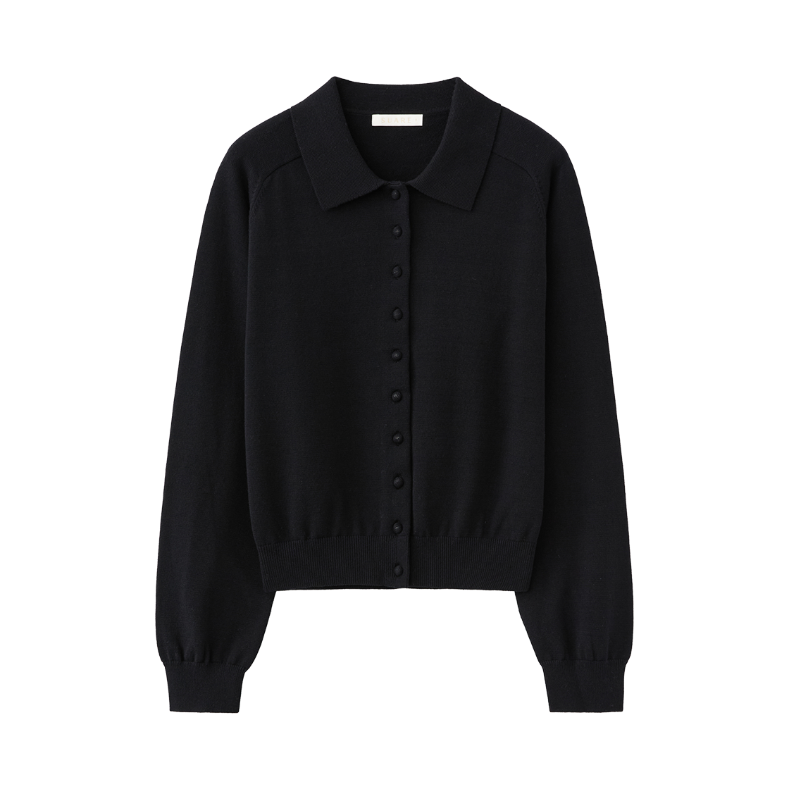 SBF1KC02WBK (W) Suare Woman BEAN Cotton Collar Cardigan Black