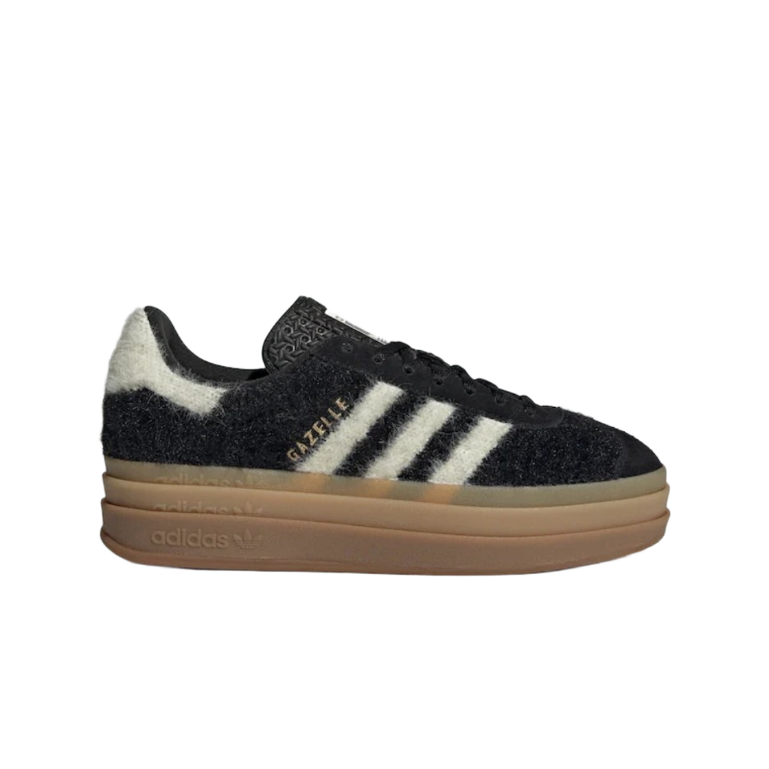 (W) 아디다스 가젤 볼드 코어 블랙 크림 화이트((W) Adidas Gazelle Bold Core Black Cream White) - 1