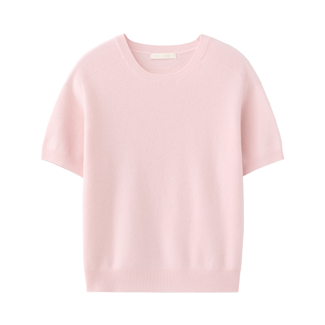 SBF1CK01WPX (W) Suare Woman Cash 10 Wool 90 Whole Garment Half Knit Pale Pink