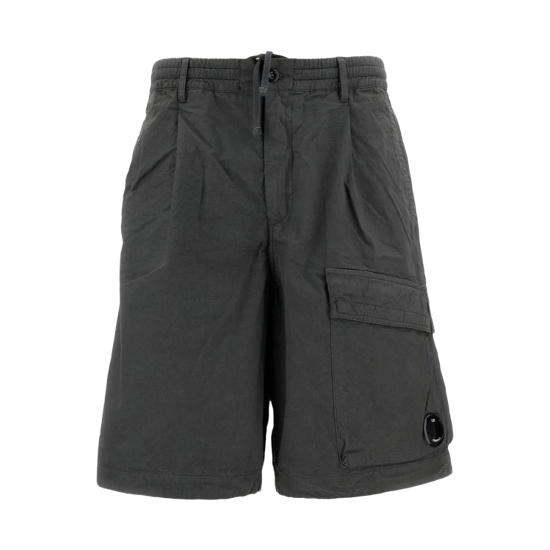 20CMBE127A110325G921 C.P. Company Stretch Sateen Cargo Lens Shorts Gunmetal Grey - 26SS