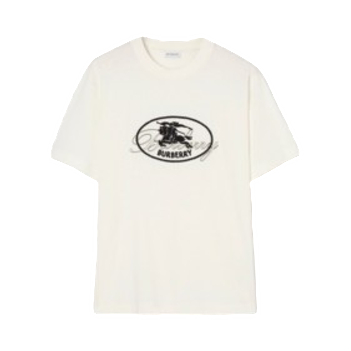 81234321 (W) Burberry Knight Stamp Cotton T-Shirt Chalk White