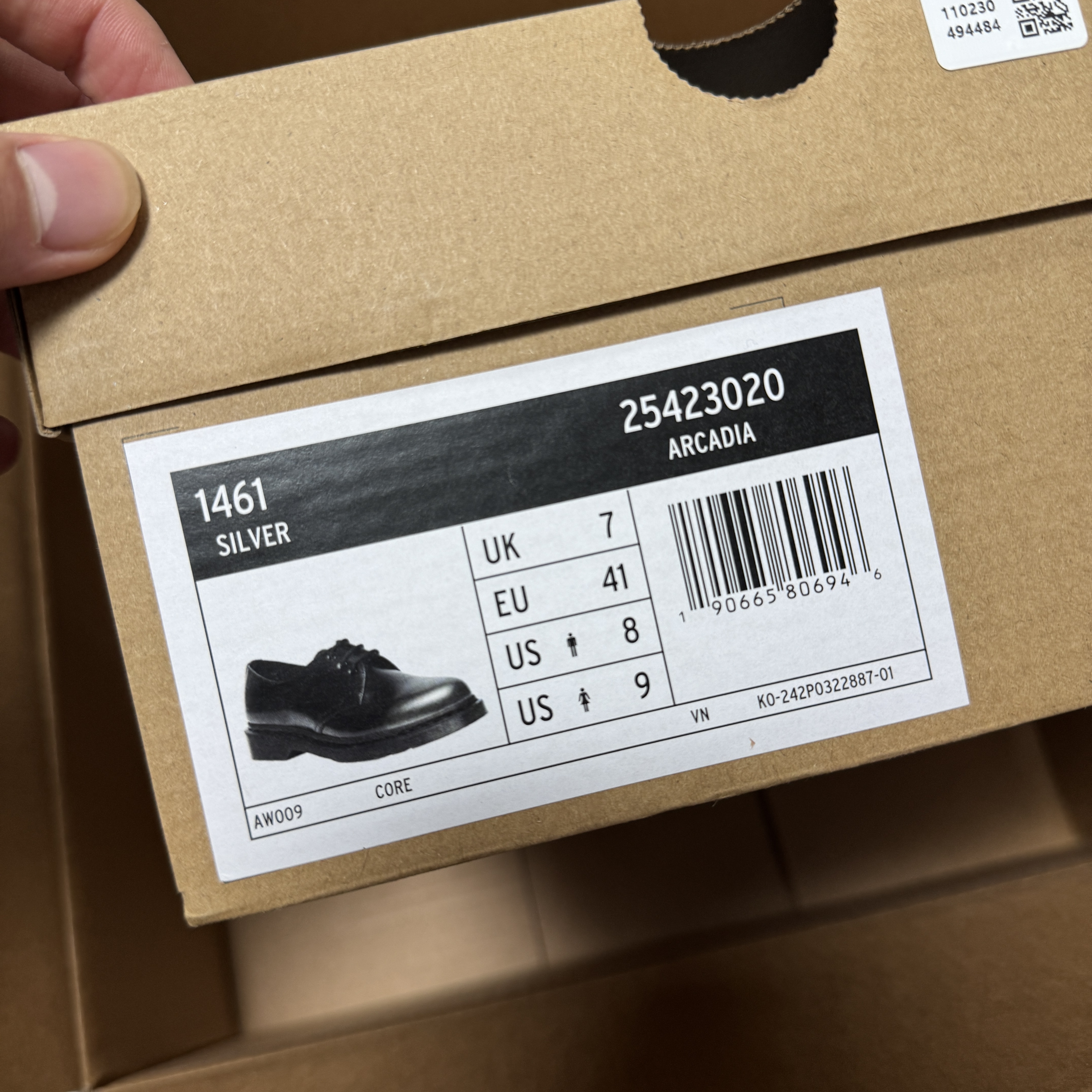 Dr. Martens 1461 Silver Arcadia Multi 착용 스타일 - 3