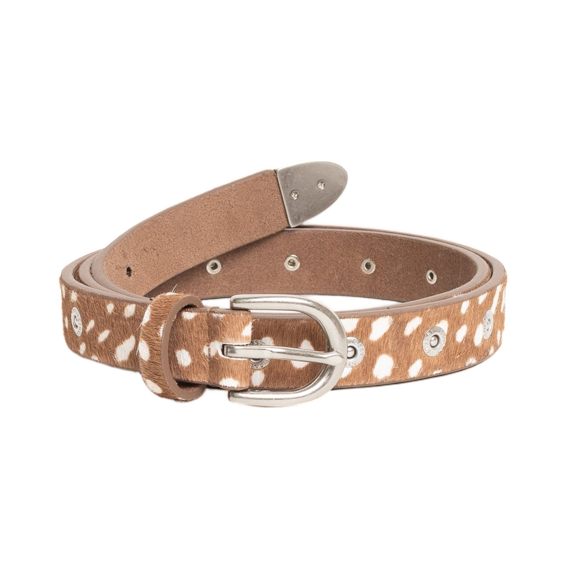 135205 Stussy Rivet Stud Belt Hairy Deer Pattern
