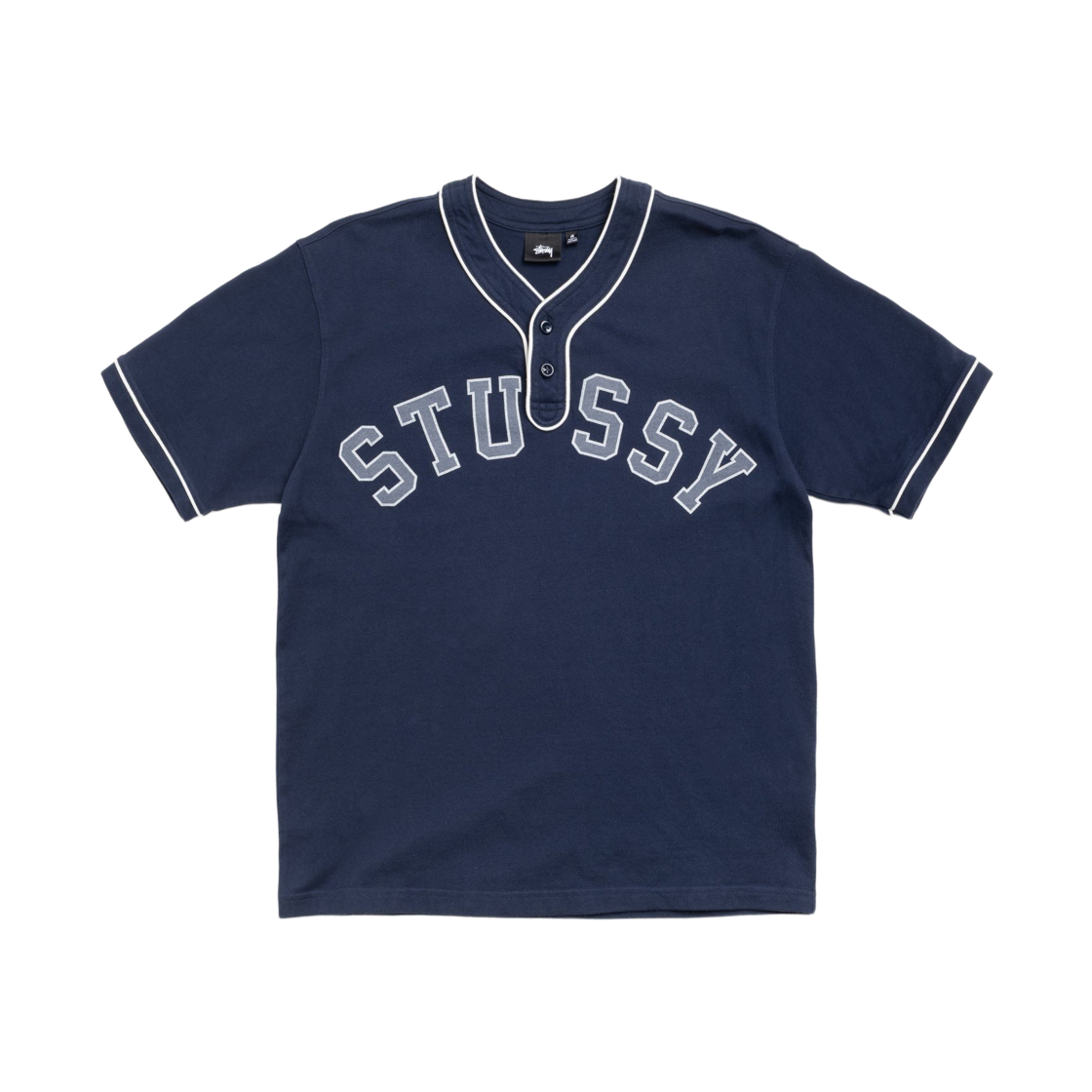 스투시 아치 베이스볼 저지 네이비(Stussy Arch Baseball Jersey Navy)