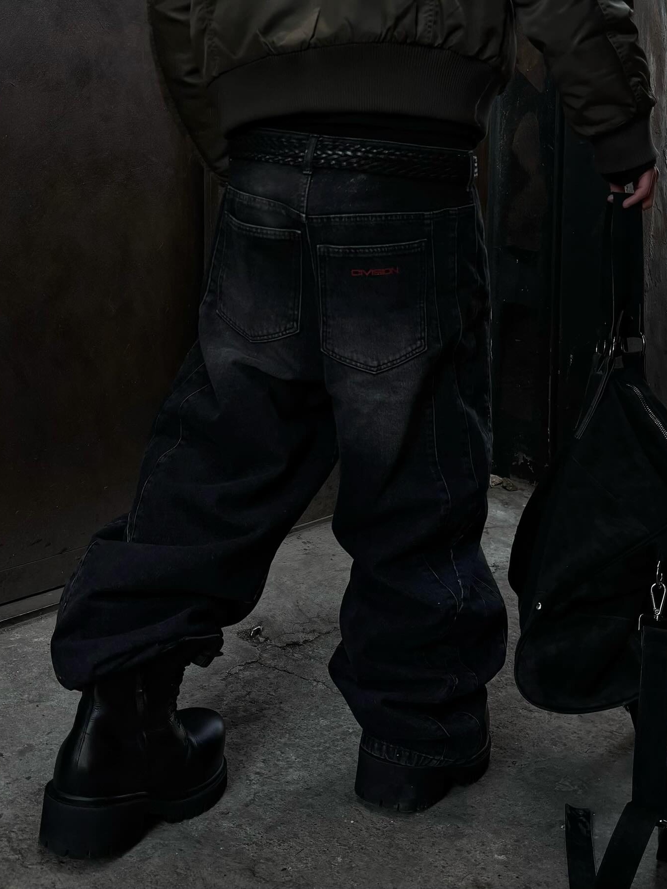 Civision by CSC Japanese Paneled Denim Pants 착용 스타일 - 3