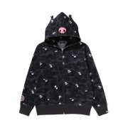 (W) BAPE x Sanrio Characters Kuromi Camo Full Zip Hoodie Black