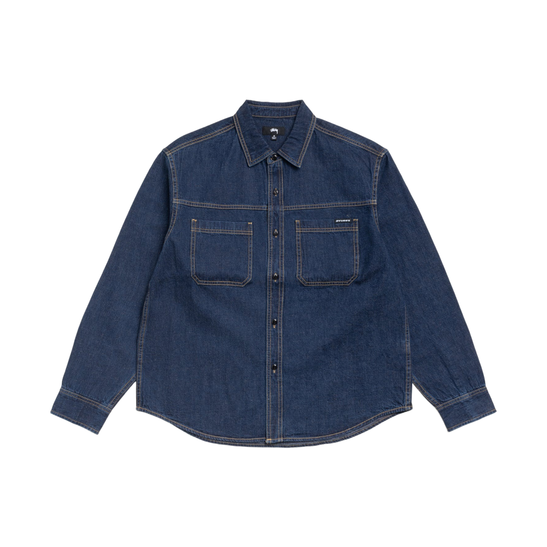 1110376 Stussy Work Denim Shirt Dark Denim