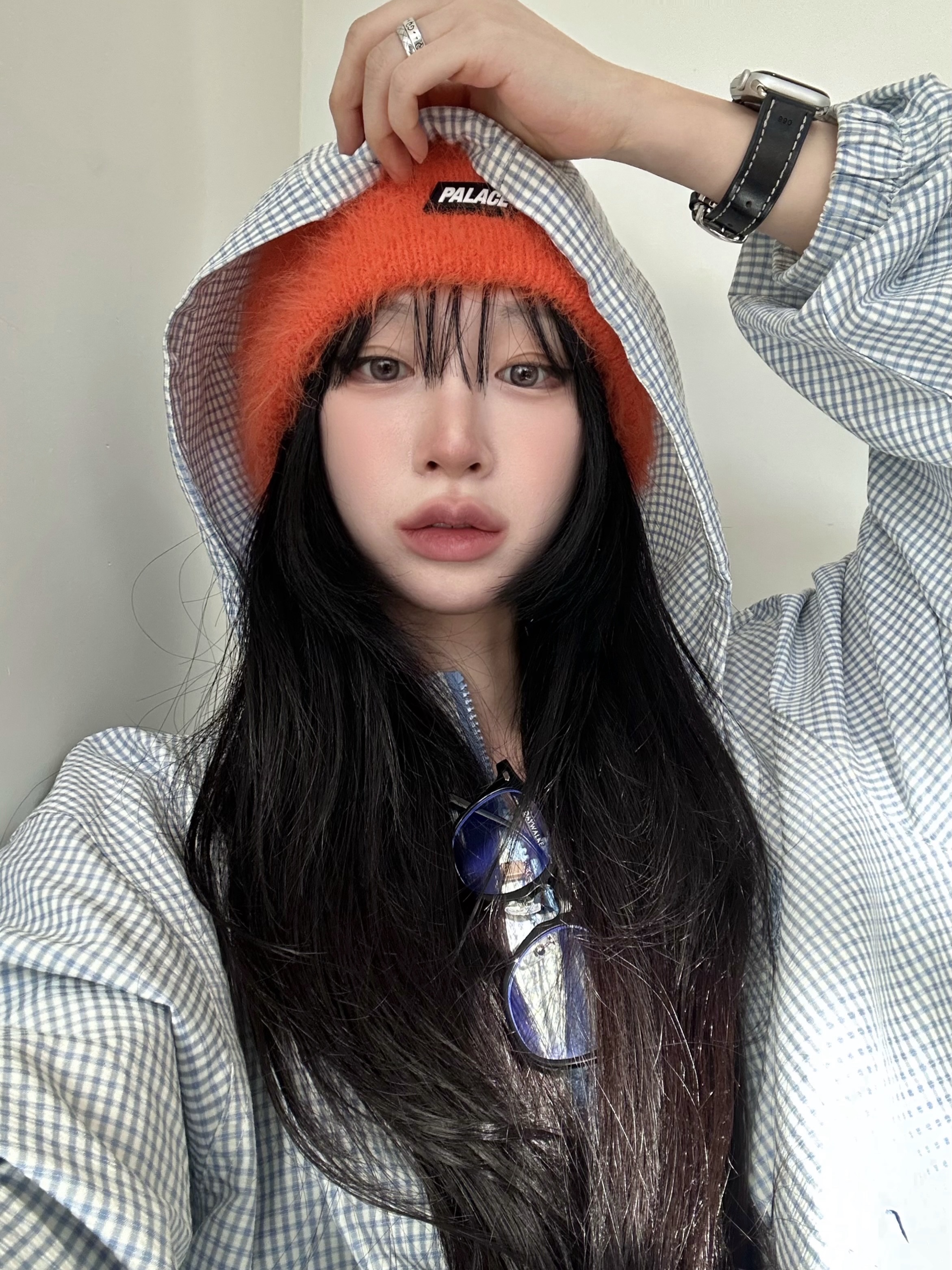 Palace Hairy Nein Cuff Beanie Orange - 23FW, Chanel Coco Crush Ring Quilted Motif Mini & 18K White Gold 착용 스타일 - 4