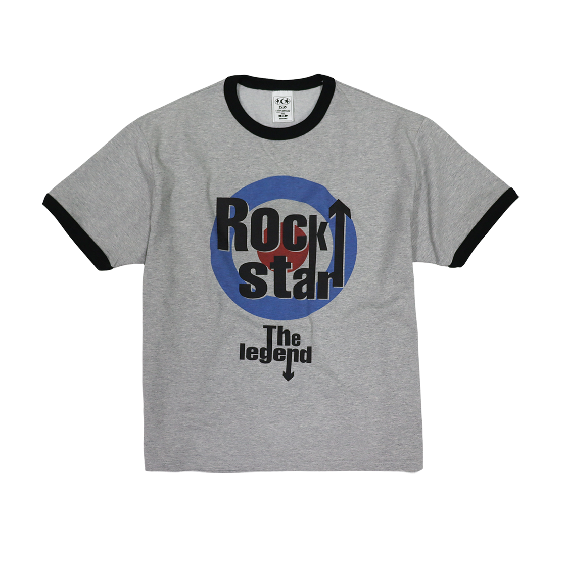 TS007 DEFYCLUBROBBERS Rock Star The Legend Ringer Tshirts Melange