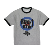 DEFYCLUBROBBERS Rock Star The Legend Ringer Tshirts Melange