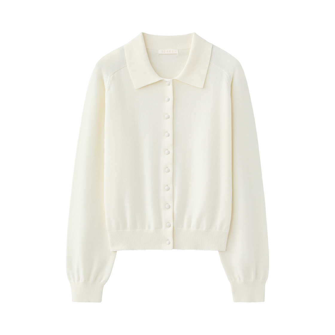 SBF1KC02WCI (W) Suare Woman BEAN Cotton Collar Cardigan Cloud