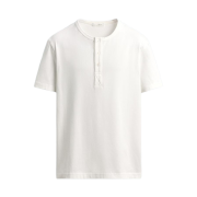 Zara Henley Neck T-Shirt White