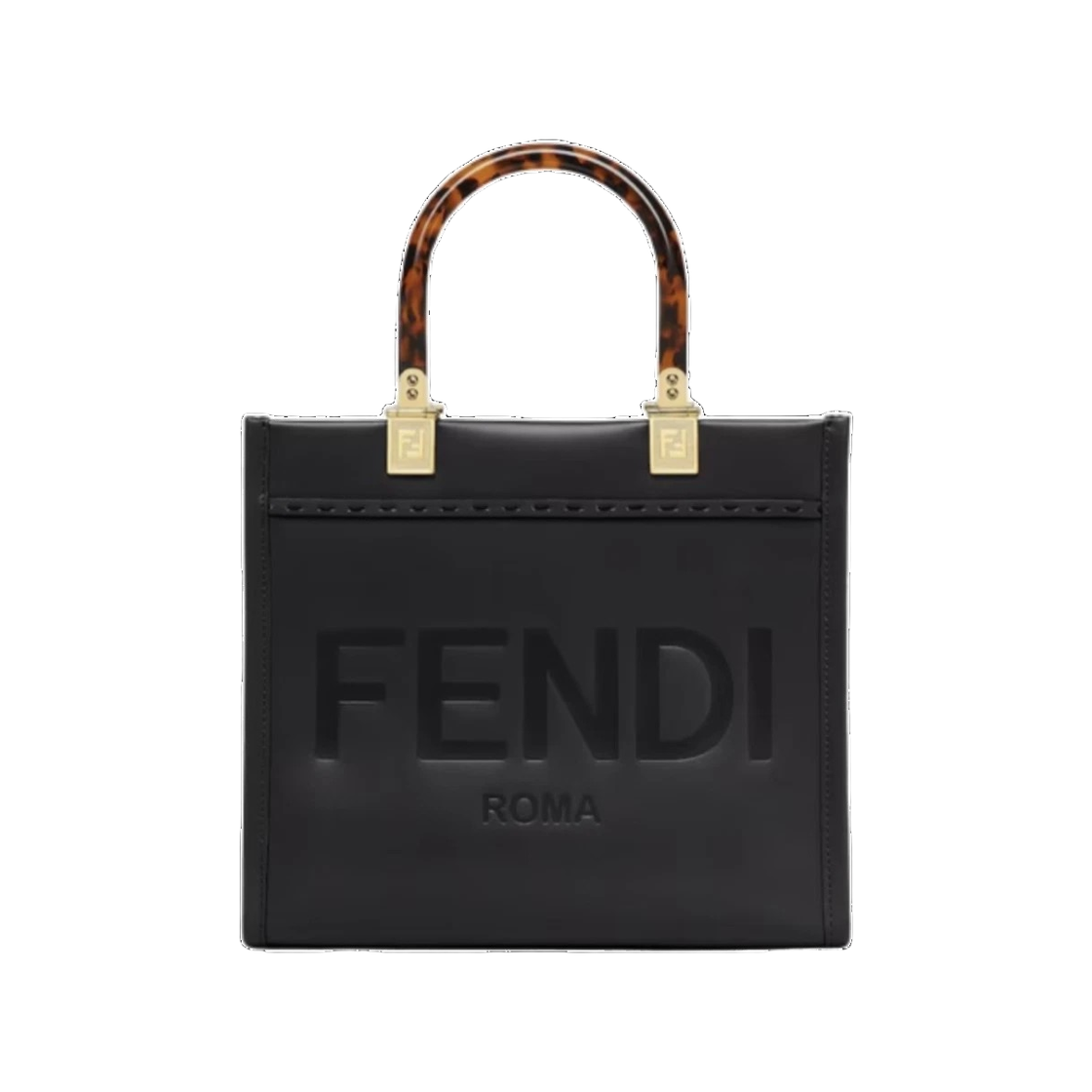 8BH394 ABVL F0KUR 26S [15% 쿠폰] Fendi Sunshine Small Leather Shopper Bag Black