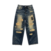 [트리플적립] PACOSPLY Sick Boy Denim Pants Navy