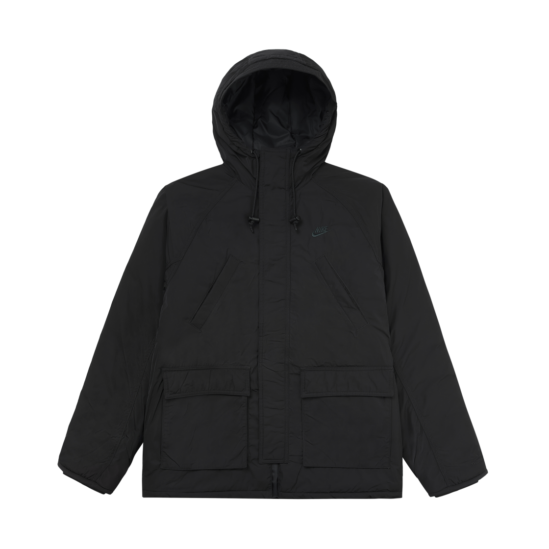 FZ0870-010 Nike NSW Club Fleece Therma-Fit Parka Black White - Asia