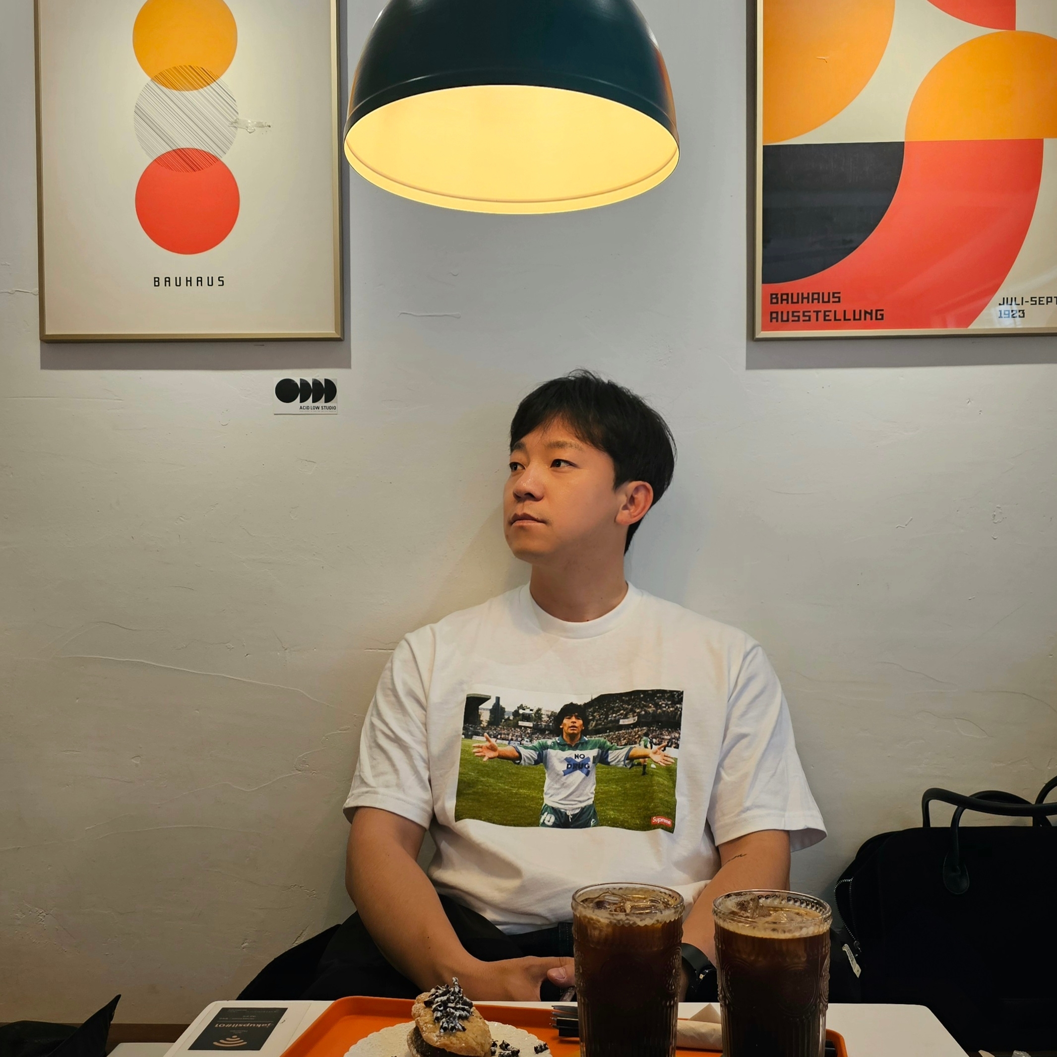 Supreme Maradona T-Shirt White - 24SS 착용 스타일