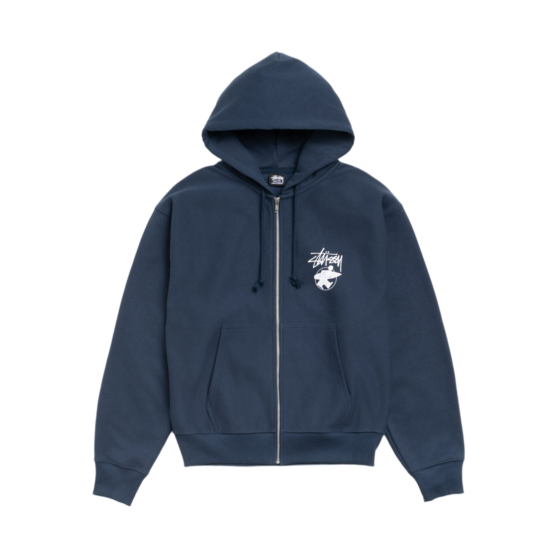 스투시 롱 하울 집 후디 네이비