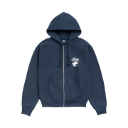 Stussy Long Haul Zip Hoodie Navy