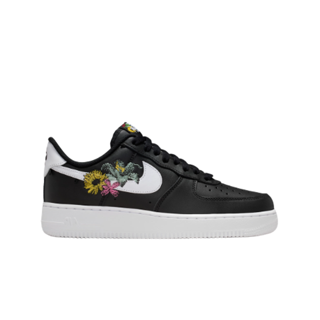 (W) 나이키 에어포스 1 '07 프리미엄 플라워스 블랙 메탈릭 골드((W) Nike Air Force 1 '07 Premium Flowers Black Metallic Gold)
