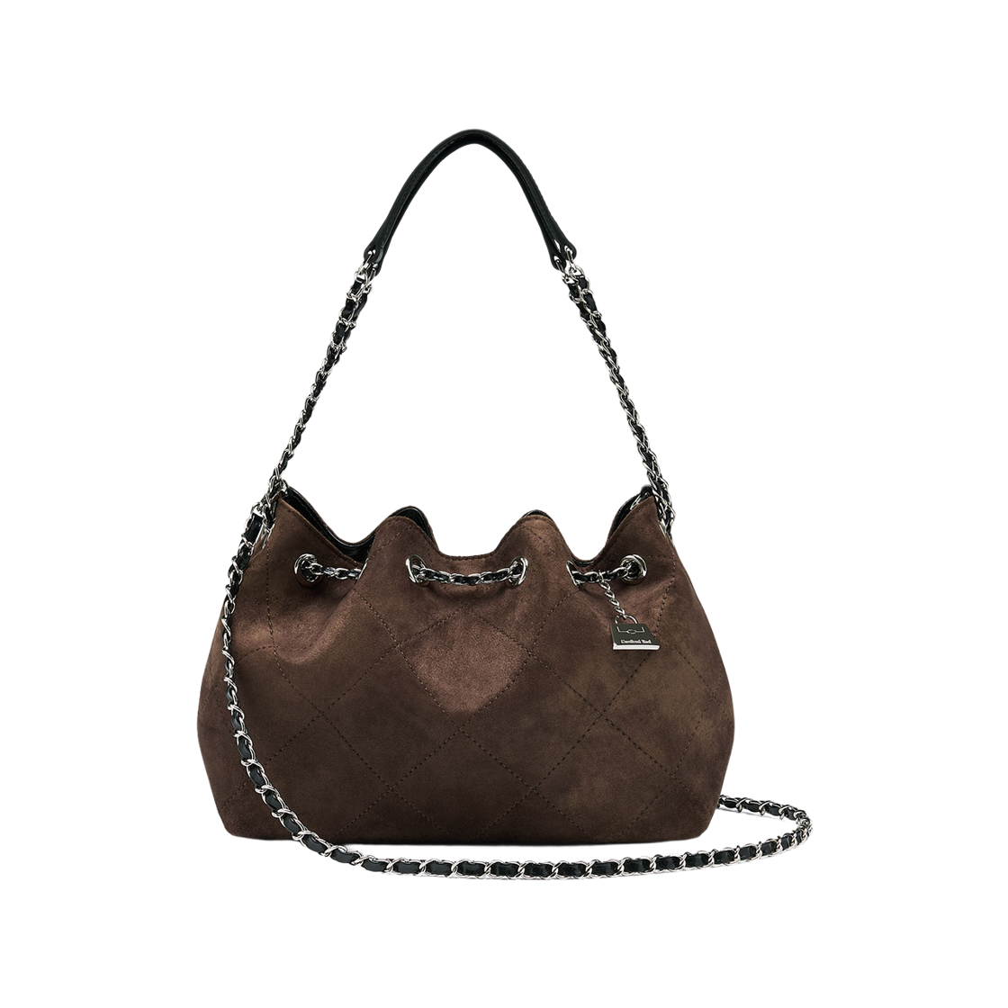 - Cardinal Red Dimmie Bag in Suede Choco