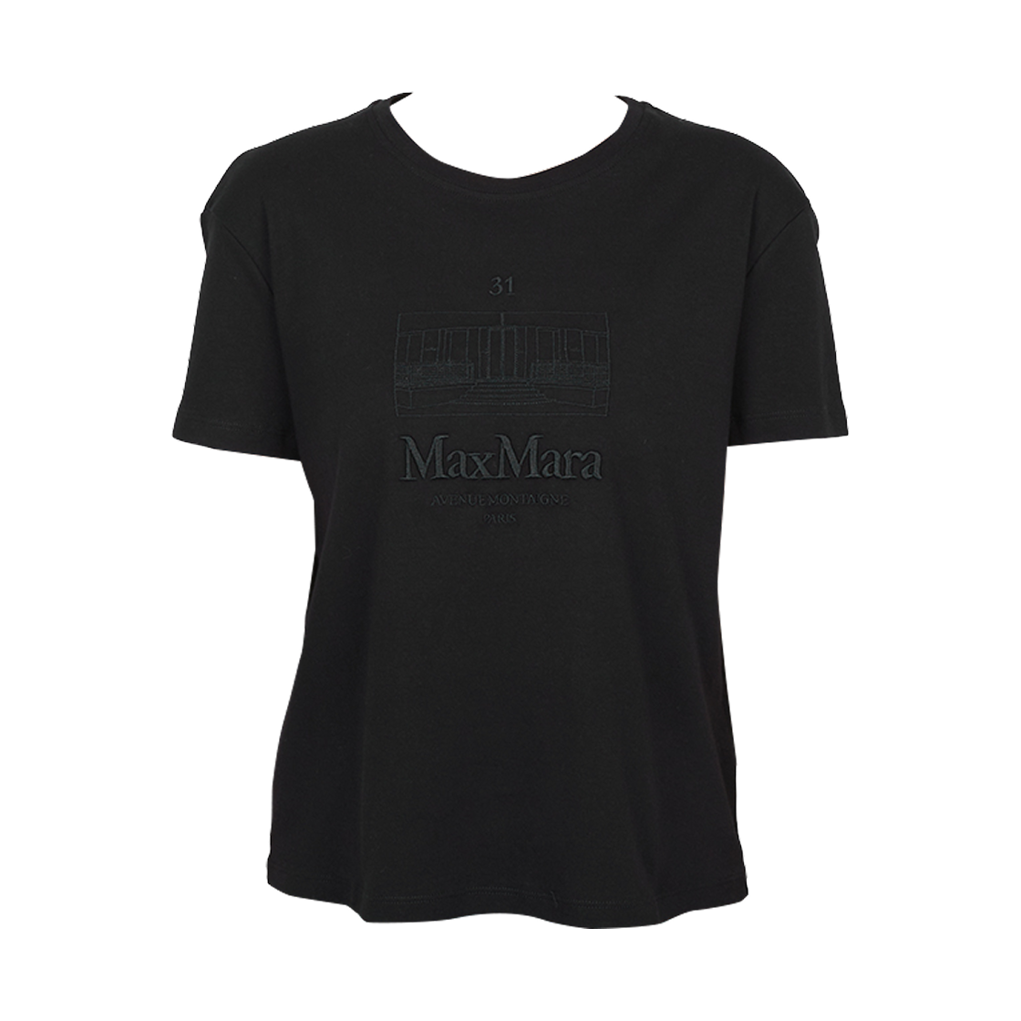 BELLA-011 (W) S Max Mara Bella Cotton T-Shirt Black