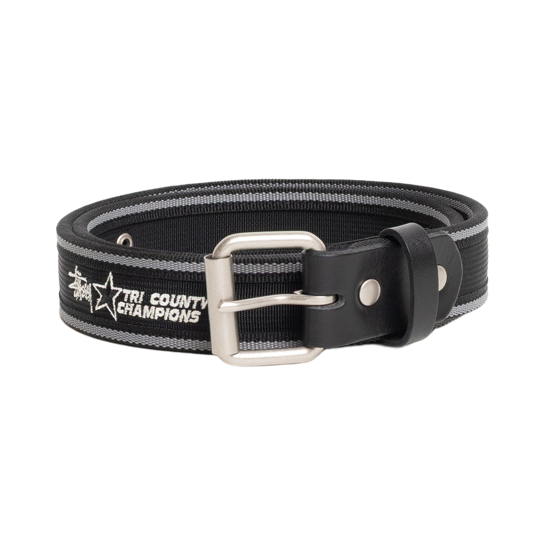 135206 Stussy Tri County Webbing Belt Black