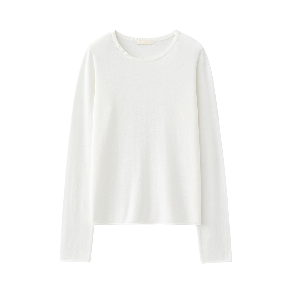(W) 수아레 우먼 코튼 모달 컷오프 슬리브 니트 아이보리((W) Suare Woman Cotton Modal Cut Off Sleeve Knit Ivory) - 1