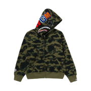 (W) BAPE 1st Camo Shark Full Zip Hoodie Green